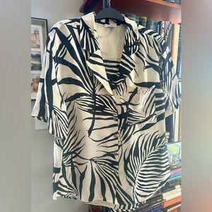 AYR Pool Boy Short Sleeve Silk-Blend Shirt NWOT